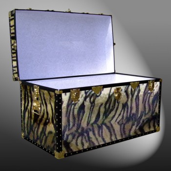 05-200 TI FAUX TIGER 36 Deep Storage Trunk with ABS Trim